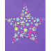 Childrens Place Purple Sequin Multi Color Stars Cross Back Top